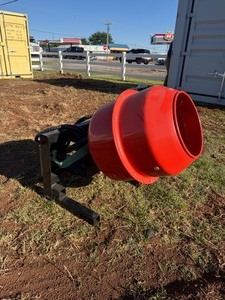 lot 8284 image: Unused SD Lanch Skid Steer Mixing Drum (Mini Skid Steer Attachment)