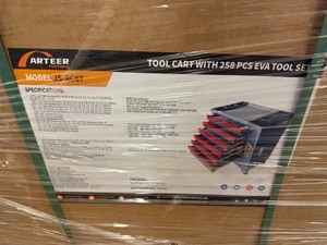 lot 8523 image: Unused Arteer Tools Trolley 258 Pcs (JS-RC07)