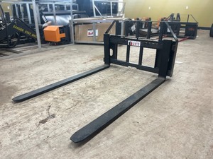 lot 8238 image: Unused JCT Skid Steer Pallet Fork Frame with 60in Long Tines Class III 8000 lbs Industrial Series