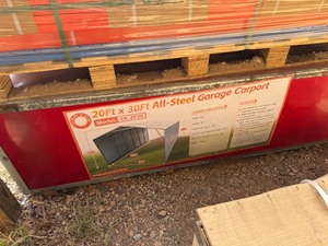 lot 8455 image: Unused CAPTOK ALL-STEEL GARAGE CARPORT (SK-ZP20)