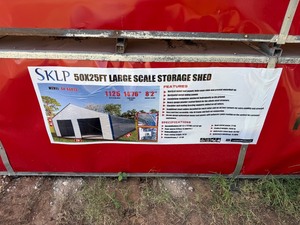 lot 8460 image: Unused CAPTOK 5025FT Large Scale Storage Shed (CK-S5025)