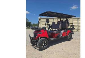 lot 8436 image: Unused CAPTOK Off-Road Golf Cart (CK-GC42S) 6 Seater - Red in Color