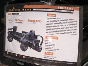 lot 8073 image: Unused Landhonor Power Rake (PR-12-72W)