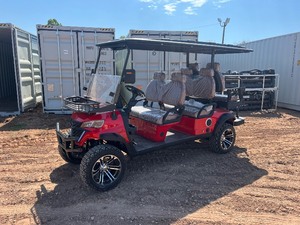 lot 8436 image: Unused CAPTOK Off-Road Golf Cart (CK-GC42S) 6 Seater - Red in Color