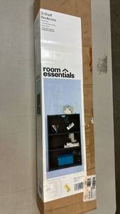 lot 2020 image: Room Essentials 3-Shelf Bookcase Black Finish