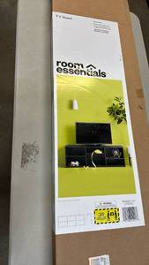 lot 2026 image: Room Essentials TV Stand Black Finish Flat Panel 32-70 inch