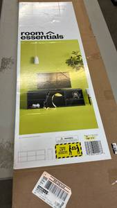 lot 2027 image: Room Essentials TV Stand Black Finish Flat-Panel 70 Inch 120 lbs