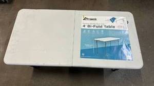 lot 2041 image: Peakform 4 Bi-Fold Table Durable Sturdy Multi-Use
