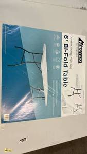 lot 2045 image: Lifetime 6 ft Bi-Fold Table