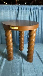 lot 3006 image: Braided Side Table Walnut - Threshold designed with Studio McGee Fully Assembled