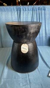 lot 3011 image: Prisma Side Table Black - Threshold Rubberwood No Assembly Required, Round Shape
