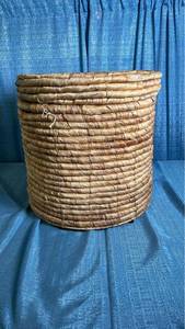 lot 3016 image: Wicker Storage Ottoman Natural- Room Essentials