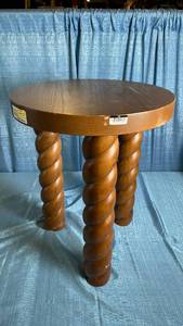 lot 3025 image: Braided Side Table Walnut - Threshold designed with Studio McGee Fully Assembled