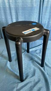 lot 3028 image: Recycled Plastic Accent Side Table Black - Room Essentials