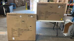 lot 8008 image: TMS Farmhouse Table 3-Piece Set 69407GRW WalnutGray