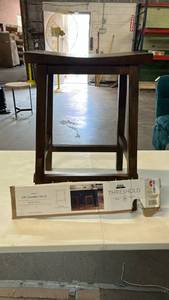 lot 8016 image: Halifax 24 inch Counter Stool Brown Finish Solid Wood
