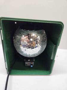 Green Traffic Signal Light with Mirrorball 12 Inch