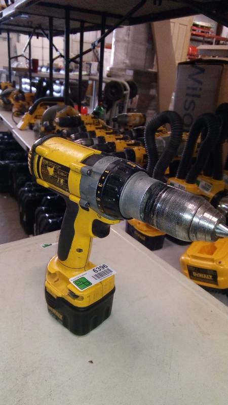 lot 6396 image: DEWALT DC980 Heavy Duty XRP 12in Cordless Drill Driver 12v