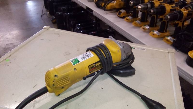 lot 6403 image: DEWALT 4-12-in 10-Amp Paddle Switch Corded Angle Grinder