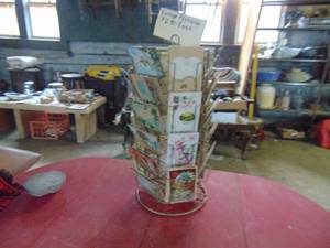 Selection of Vintage Postcards -With small tabletop rack