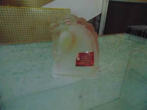 lot 3162 image: Horse Head Glass Figure