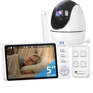 lot 1080 image: Elderly Monitor with Camera and Audio & Call Button, 2-Way Talk Room Monitors for Elderly, Med Reminder Temp Alert Baby Monitors for Elderly Care & Caregivers, PTZ Camera for Senior MonitoringNo WiFi