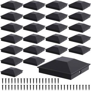lot 1088 image: Goovilla 4x4 Post Caps Black(Actual 3.5 x 3.5), 24 Pack with 48 Screws
