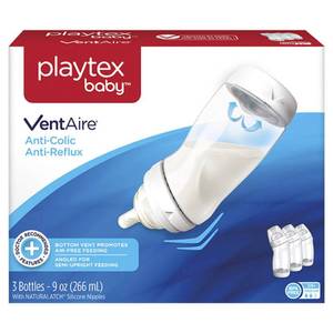 lot 1093 image: Playtex Baby Ventaire Anti Colic Baby Bottle, BPA Free, 9 Ounce - 3 Count