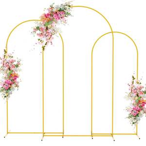 lot 1095 image: Wokceer Wedding Arch Backdrop Stand 7.2FT,6.6FT,6FT Gold Metal Arch Stand