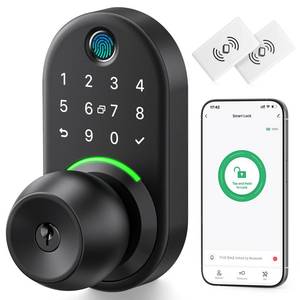 lot 1103 image: Keypad Smart Door Knob Lock, Yamiry Fingerprint Keyless Entry Handle Lock