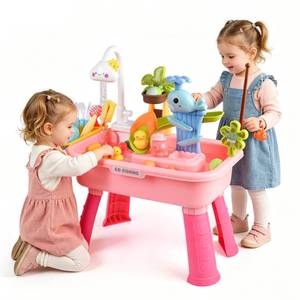 lot 1109 image: Ploomi Upgraded Toddler Sand Water Table Toy with Electric Water Pump, Kids Sand Water with FaucetPlay Food AccessoriesFishing Toy, Kitchen Play Sink Toys for Girl Boy Age 3