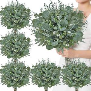 lot 1133 image: Serwalin 100PCS Mixed Eucalyptus Stems, Greenery Stems for Centerpieces