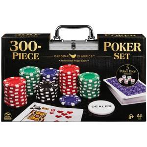lot 1134 image: Spin Master Games, Cardinal Classics, 300-Piece Poker Set with Aluminum Carrying Case & Professional Weight Chips & Poker Dice, for Ages 8