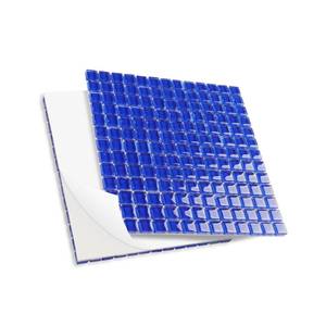 lot 2188 image: NicesungDECO 169 Particles Self-Adhesive 0.4X0.4 Inch Square Mosaic Tile. Hobbies Children Handmade Crystal Glass Tiles, Art Crafts, Mosaic Making Projects, Home Decoration DIY Art Projects (Blue)