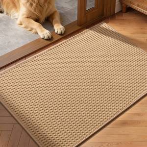 lot 2193 image: YIHOUSE Indoor Door Mat 24 x 36, Non-Slip Washable Entryway Mat, Dirt Trapper Absorbent Entrance Mat, Low Profile Floor Mat for FrontBack Door, Entryway, Khaki