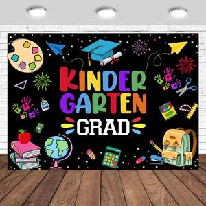 lot 2248 image: Tcoyodw Kindergarten Graduation Backdrop 7x5ft Preschool Graduate Party Photography Background Kids Pre-K Congrats Grad Class of 2026 Congratulations Grad Party Banner Photo Studio Props