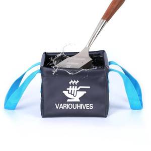 lot 2263 image: Variouhives Collapsible Water Bucket for Grill Brush Heads, Durable Dunk Tank for Stainless-Steel Grates and Steam Grills,Ideal Gift for Dads(Bucket Only, No Brush Included)