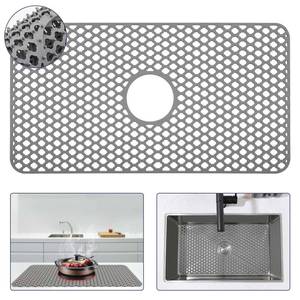 lot 2269 image: Snuggery Silicone Sink Protectors for Kitchen Sink, 28x15 Center Drain