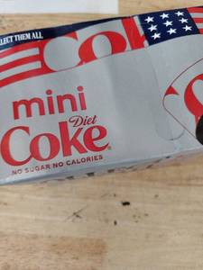 lot 2288 image: Diet Coke Mini 6-Pack No Sugar No Calories, BB 6626