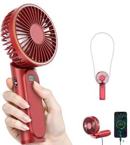 lot 2293 image: Portable Handheld Fan, 4000mAh, 180 Adjustable, 6 Speed Wind, Display Electricity in Real Time, USB Rechargeable Foldable Personal Fan
