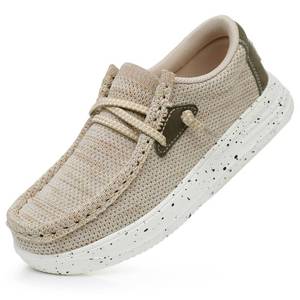 lot 4049 image: Felabo Boys & Girls Slip-On Loafers �� Lightweight, Breathable & Comfortable Casual Shoes, Easy Wear (ToddlerLittle KidBig Kid) Beige