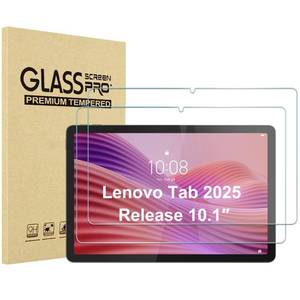lot 4050 image: ProCase 2 Pack Screen Protector for Lenovo Tab 10.1 Inch 2025 TB311FUTB311XU, Tempered Glass Film Guard for Lenovo Tab 10.1 2025 Release