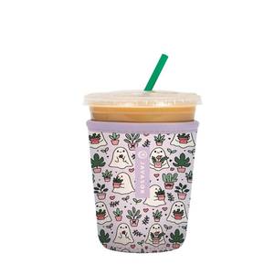 lot 4051 image: Sok It JavaSok Iced Coffee & Cold Soda Insulated Neoprene Cup Sleeve (Boo-tanicals, Small 16-20oz)