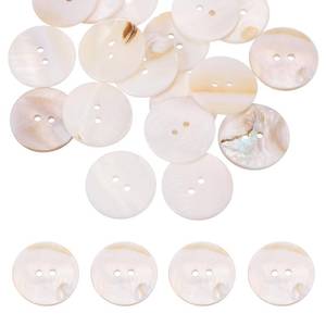 lot 4073 image: MECCANIXITY 20Pcs Round Natural Shell Buttons,25mm 2 Holes Mother of Pearl Craft Seashell Sewing Buttons for Clothes Shirts Dresses Sewing DIY Craft Making, Cream Yellow Khaki