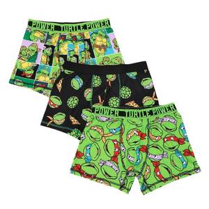 lot 4081 image: Bioworld Teenage Mutant Ninja Turtles Character Prints Mens 3-Pack Boxer Briefs-XXL