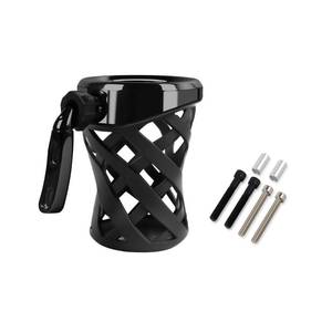 lot 4087 image: PIKPOP Universal Motorcycle Cup Holder for Harley Davidson Touring Road King, Dyna, Road Glide Limited, Fat Boy, Street Glide, Sportster XL883 1200, Electra Glide, Honda Goldwing GL1800 (5.3-inch)