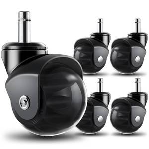 lot 4093 image: RidRed Office Chair Wheels Replacement Heavy Duty 2 Inch Roller Blade Wheels for Carpet Hardwood Floors,Support 2000 LB, Rubber Rollerblade Desk Chair Casters, Standard Stem Universal Fit, Set of 5