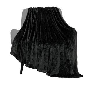 lot 4101 image: TOONOW Fleece Blanket Fuzzy Plush Throw Blanket 50 x 60, Super Soft Fluffy Bed Blanket Geometric Pattern Comfy Microfiber Flannel Blankets for Couch, Bed, Sofa, Black