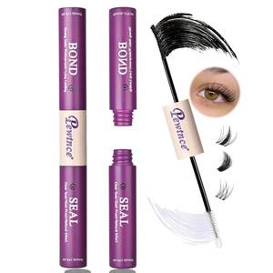 lot 4102 image: EverGrip Lash Cluster Glue - Bond and Seal Waterproof, 72H Long Lasting Strong Hold, 2-in-1 Gel Formula with Imported Adhesive, Non-Irritating & Easy Removal for Sensitive Eyes, by Pewtnce, 10ml TWO PACK