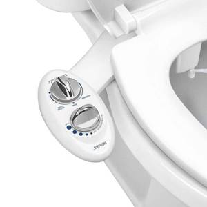 lot 7153 image: LUXE Bidet NEO 185 - Self-Cleaning  Non-Electric Bidet Attachment  Rear and Feminine Wash White